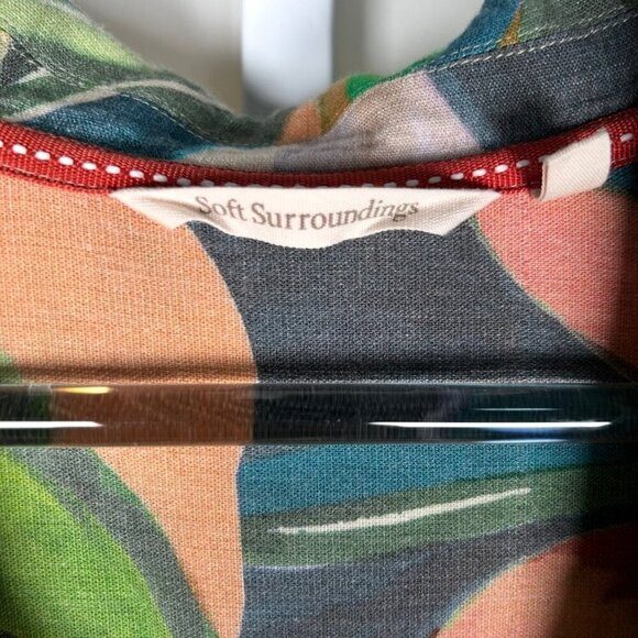 Soft Surroundings Hawaiian Shirt XL Floral Tropical Soft - Picture 5 of 5